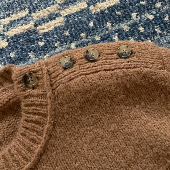 J. Crew acrylic alpaca blend oversized sweater with button shoulder - Picture 3 of 4